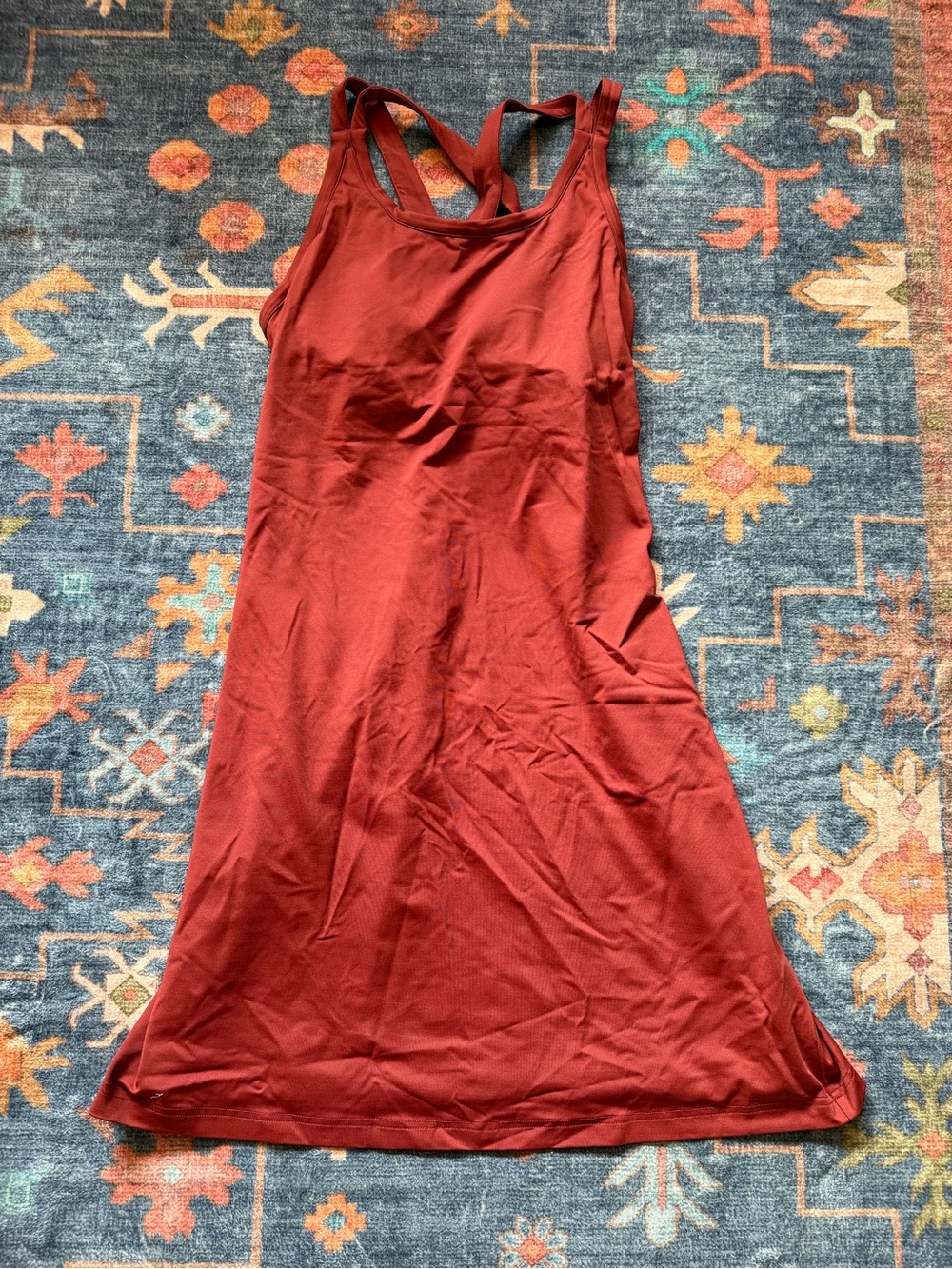 Title Nine Sleeveless Racerback Maxi Dress in Rust